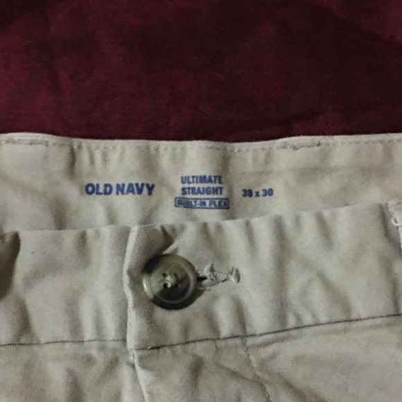 Old Navy Men's Ultimate Khakis 38 X 30 Built In Flex Casual - Picture 3 of 4